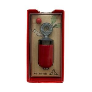 Audubon Bird Call Red Wood Metal Twist to Call Instrument